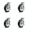 Service Caster 8 Inch Rubber on Aluminum Caster Set with Roller Bearings 4 Brake 2 Swivel Lock SCC-30CS820-RAR-TLB-BSL-2-TLB-2 - alternate 1